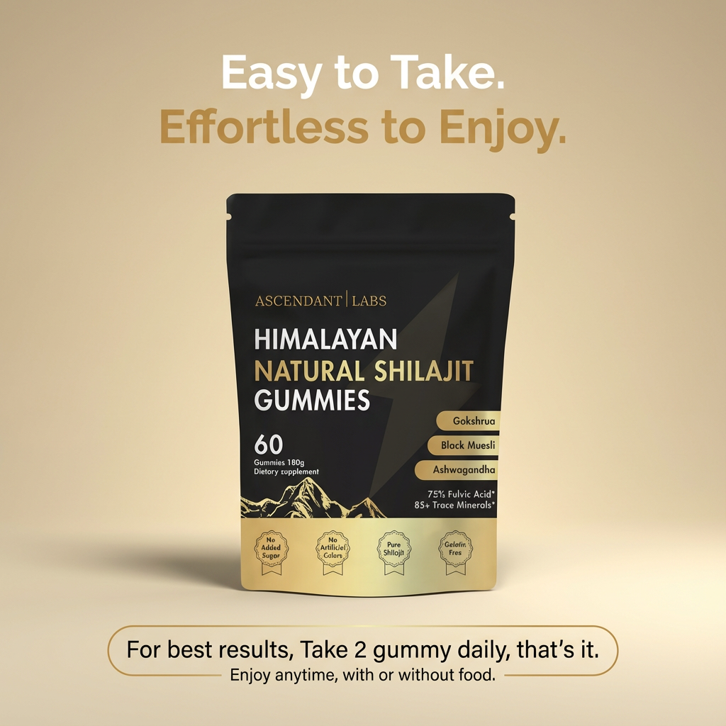 Gold Shilajit Gummies – 7 in 1 Support