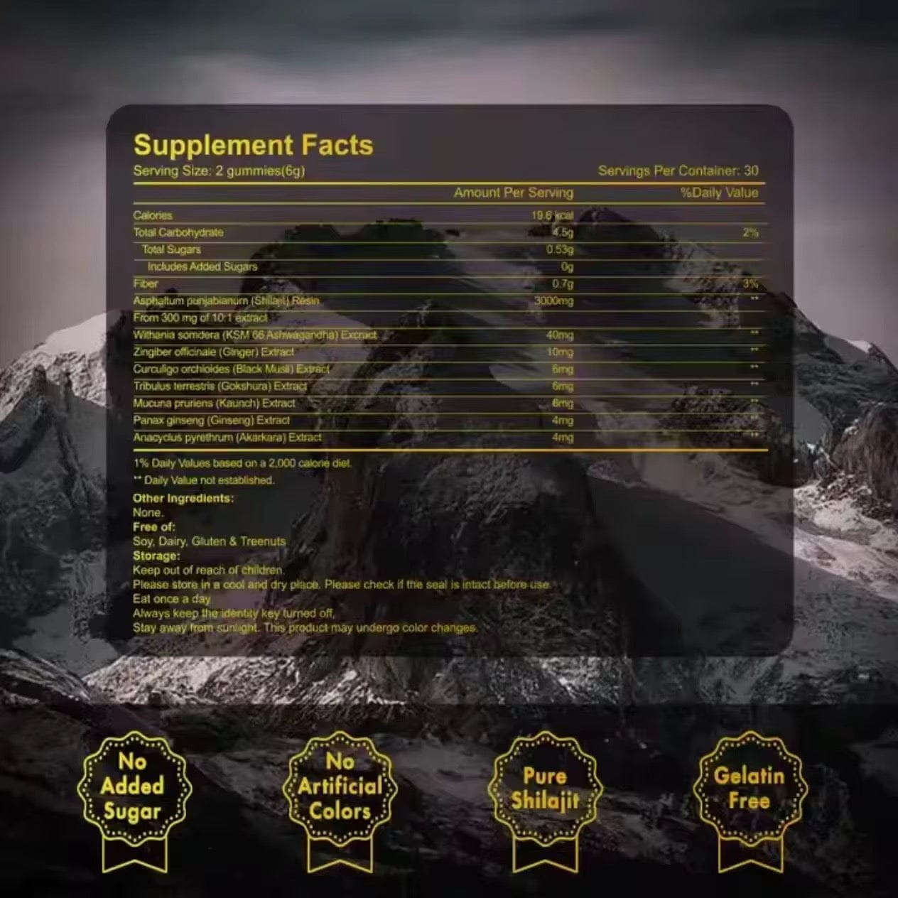 Gold Shilajit Gummies – 7 in 1 Support