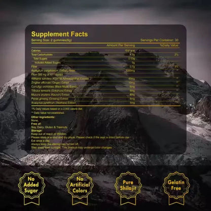 Gold Shilajit Gummies – 7 in 1 Support