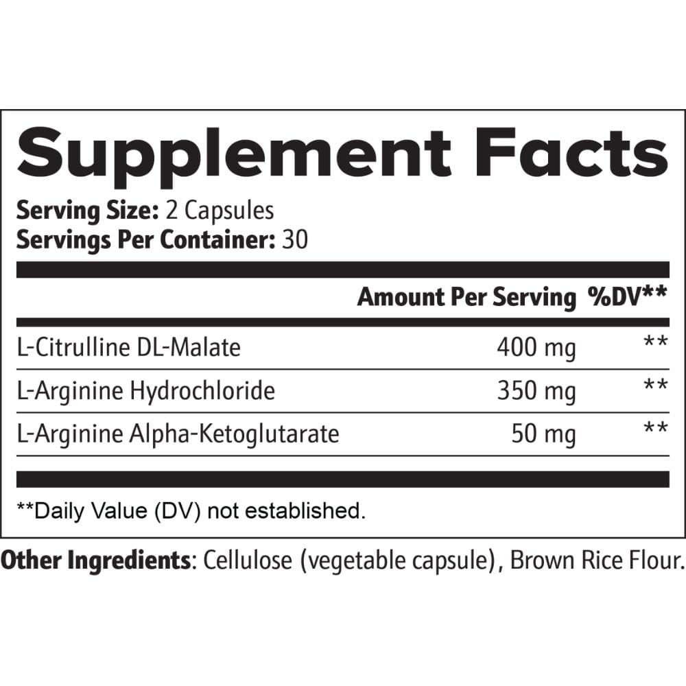 Supplement facts for Primal Flow® post-workout recovery, detailing ingredients and serving sizes.