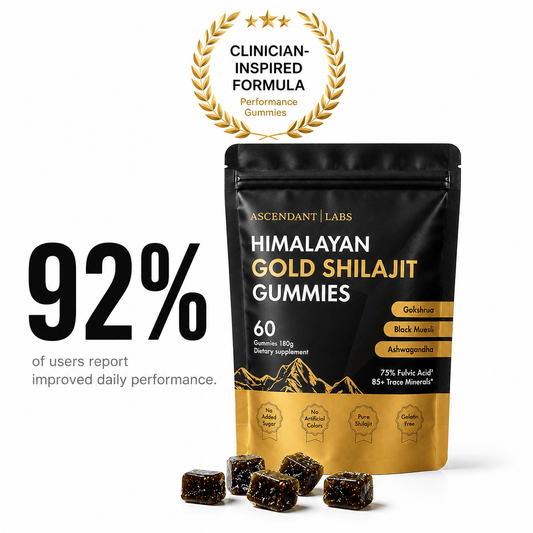 ascendant labs Gold Shilajit Gummies – 7 in 1 Support