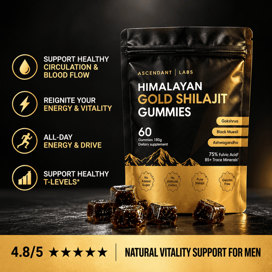 Gold Shilajit Gummies – 7 in 1 Daily Vitality Support